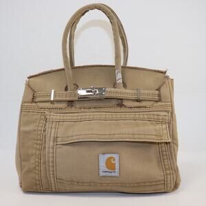 Handmade Carhartt Birkin Style Tote Bag – Boatkin Cousin Repurposed
